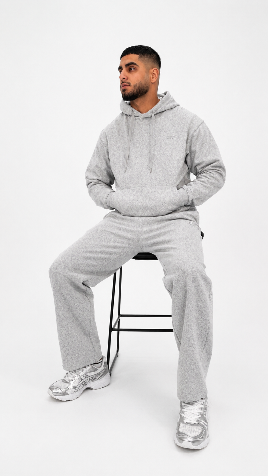 ALO HOODIE ACCOLADE SET GREY